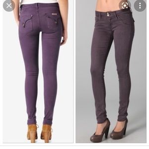Hudson purple skinny jeans